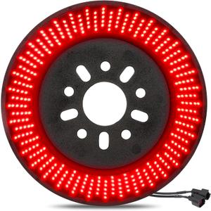 BORDAN Upgraded Spare Tire Brake Light for Jeep Wrangler JK JKU 3rd Brake Light, 360 LEDs Super Bright Rear Third Brake Light Plug-and-Play Wheel Light fit for Jeep Wrangler 2007-2018 JK JKU YJ TJ