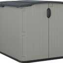 Suncast Glidetop Horizontal Outdoor Storage Shed with Pad-Lockable Sliding Lid and Doors, All-Weather Shed for Yard Storage, 57.5" W x 79.75" D x 52" H, Made in The USA