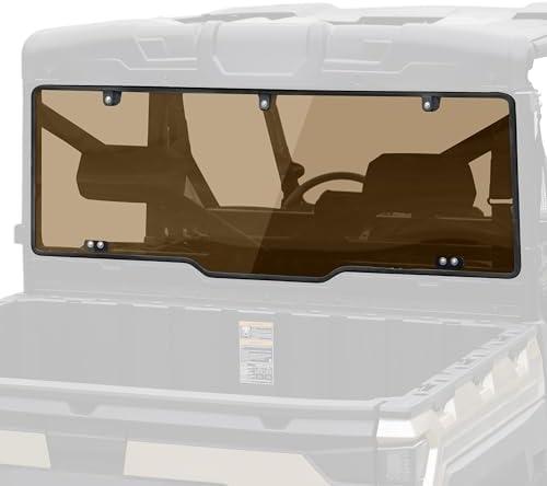 SAUTVS Dark Tinted Rear Windshield for Ranger 1000/XP 17-25, Lightly Fullsize Hard PC Back Window for Polaris Ranger XP 1000 /Crew Diesel XP 900 2017-2025 Accessories