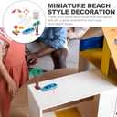 ABOOFAN 10Pcs Beach Miniature Dollhouse Decoration Beach Chair Palm Tree Miniature Ornament Kits Accessories Statues for DIY Fairy Garden Cake Topper