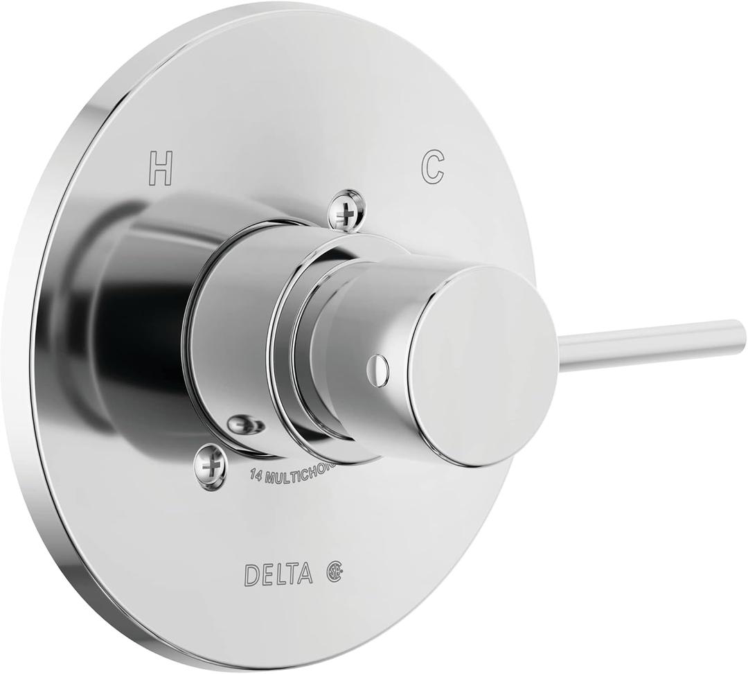 Delta Modern Shower Valve Kit - Trim & Handle Replacement, Chrome T14059-PP Series (Handle Not Included)