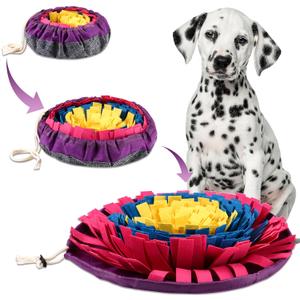 Snuffle Mat for Dogs & Puppies - Adjustable Sniff Mat Encourages Foraging Skills - Stress Relief Toy for Large Dogs (Multi)