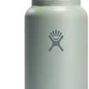 Hydro Flask Water Bottle - Insulated Stainless Steel - Wide Mouth Flex Lid, Non Spill, Leakproof and Refillable in 32 Oz, Agave Green