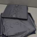 GRANNY SAYS 3-Shelf Closet Organizers and Storage, Foldable Hanging Closet Organizer, Hanging Closet Shelves with 2 Metal Hooks, Leak-Proof Closet Hanging Organizer for Locker & Camper, Gray, 2-Pack