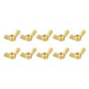 uxcell Brass Wing Nuts, M8 Butterfly Nut Hand Twist Tighten Fasteners for Furniture, Machinery, Electronic Equipment, 10Pcs