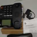 AT&T CD4930 Black Corded Phone with Digital Answering System, Caller ID, ExtraLarge Tilt Backlit Display & Big Buttons