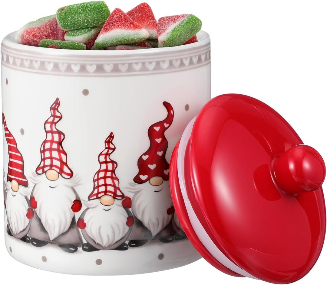 DOITOOL Christmas Cookie Jar, Cookie Jars with Sealed Lid, Canisters for Kitchen Counter, Christmas Cookie Tins for Kitchen Gift, Coffee Canisterchristmas Cookie Jar, Storage Jars (Large)