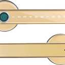 4-in-1 Keyless Entry Smart Lock, Fingerprint + Code + Mechanical Keys + Bluetooth (Polished Brass)