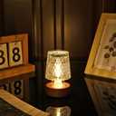 Samll Battery Operated Lights with Timer,Mini Bathroom Night Light for Adult,Led Lights for Bedroom,Warm Light Lamp for Nightstand,Glass Crystal Decorative Nightlights (Warm Light)