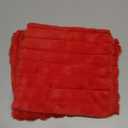 decorUhome Cozy Faux Fur Spring Throw Pillow Covers 18x18 Set of 2 Decorative Soft Plush Striped Modern Farmhouse Boho Couch Pillow Cases with Velvet Back for Sofa Bed Living Room, Red