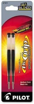 Refill for Dr. Grip Center of Gravity Pen, Medium, Black Ink, 2/Pack