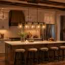 Boho Rattan Chandelier Farmhouse Dining Room Light Fixture 5 Light Woven Pendant Lighting for Kitchen Island Handwoven Wicker Ceiling Hanging Lamp for Living Room Bedroom Entryway Adjustable Height