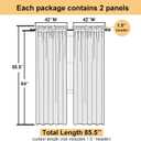 Lecloud Hot Pink Sheer Curtains for Bedroom 84 Inches Long 2 Panels, Light Filtering Voile Rod Pockets Window Curtains for Living Room, Rustic Farmhouse Decor Drapes, Each Panel 42" W x 84" L