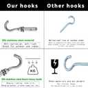 Metal Wall Hangers Heavy Duty Concrete Wall Hooks,304 Stainless Steel Expansion Hooks Outdoor Wall Hooks for Hanging with Drill(M8-5PCS)
