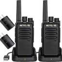 Retevis RT68 Walkie Talkies Rechargeable,Portable FRS Two-Way Radios for Adults,Heavy Duty 2 Way Radios Long Range,USB Charging Base,License Free Walkie Talkie for Road Trip Gifts Camping (2 Pack)