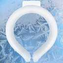 Neck Cooling Tube, Neck Cooler Ring, Wearable Cooling Neck Wraps, Reusable Neck Cooler, Heat Cooling Cold Pack, Summer Heat Relief for Hot Flashes and Fever (Large Clear (1 Pack))