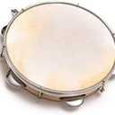 Capoeira Leather Pandeiro Drum Tambourine Samba Brasil Wood Music Instrument 8"