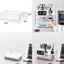 Gagee 4 Pack Paper Organizer for Desk,Stackable Paper Tray Book Holder for Classroom,Office and More,Letter Tray Desk Organizer,Clear