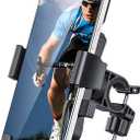 amzluv Bike Phone Holder Mount, Secure Handlebar Phone Mount Holder for Bike and Motorcycle, Suitable for iPhone and 4.5-6.8" Smartphones, Black