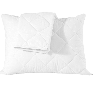 Quilted Pillow Protectors King Pair 20x36 Inches Extra Soft Thick Ultra Plush White Zippered Set of 2 Size Encasement