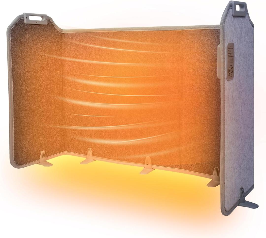 Safe portable space heater foot warmerElectric space heater suitable for legs, knees, and ankles suitable for offices and homes, with thermostat and timer, easy to set, automatic shutdown