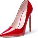 GENSHUO Women's 4.7 Inch Pumps Pointy Toe Stiletto Sexy High Heels Work Party Wedding Shoes, Size: 8