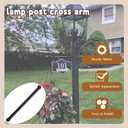 Lamp Post Cross Arm - 16.1 Inch, Stylish & Versatile Outdoor Lamp Post Parts - Lamppost Cross Bar,Black