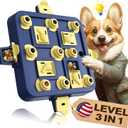 KADTC Dog Chess Puzzle Toy Level 3 in 1 for Small/Medium/Large Dogs Smart Mind Stimulating Game Puppy Brain Stimulation Cognitive Enrichment Toys Keep Them Busy Boredom Interactive Treat Food Puzzles (Blue)