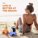 Baoton 4Pack Beach Vacation Accessories Essentials Drink Cup Holder Sand Beach Supplies Trip Gear Coasters Holding Beverage Phone Sunglass Key, BT210BH