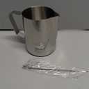 Milk Frothing Pitcher 350ml/600ml/900ml/1500ml (12oz/20oz/32oz/50oz) Steaming Pitchers Stainless Steel Milk/Coffee/Cappuccino/Latte Art Barista Steam Pitchers Milk Jug Cup with Art Pen,12oz