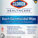 Clorox Healthcare Bleach Germicidal Wipes, 6" x 5", 150 Count Canister 