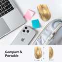 TECKNET Wireless Mouse, 2.4G Ergonomic Optical Mouse, Computer Mouse for Laptop, PC, Computer, Chromebook, Notebook, 6 Buttons, 24 Months Battery Life, 2600 DPI, 5 Adjustment Levels - Gold