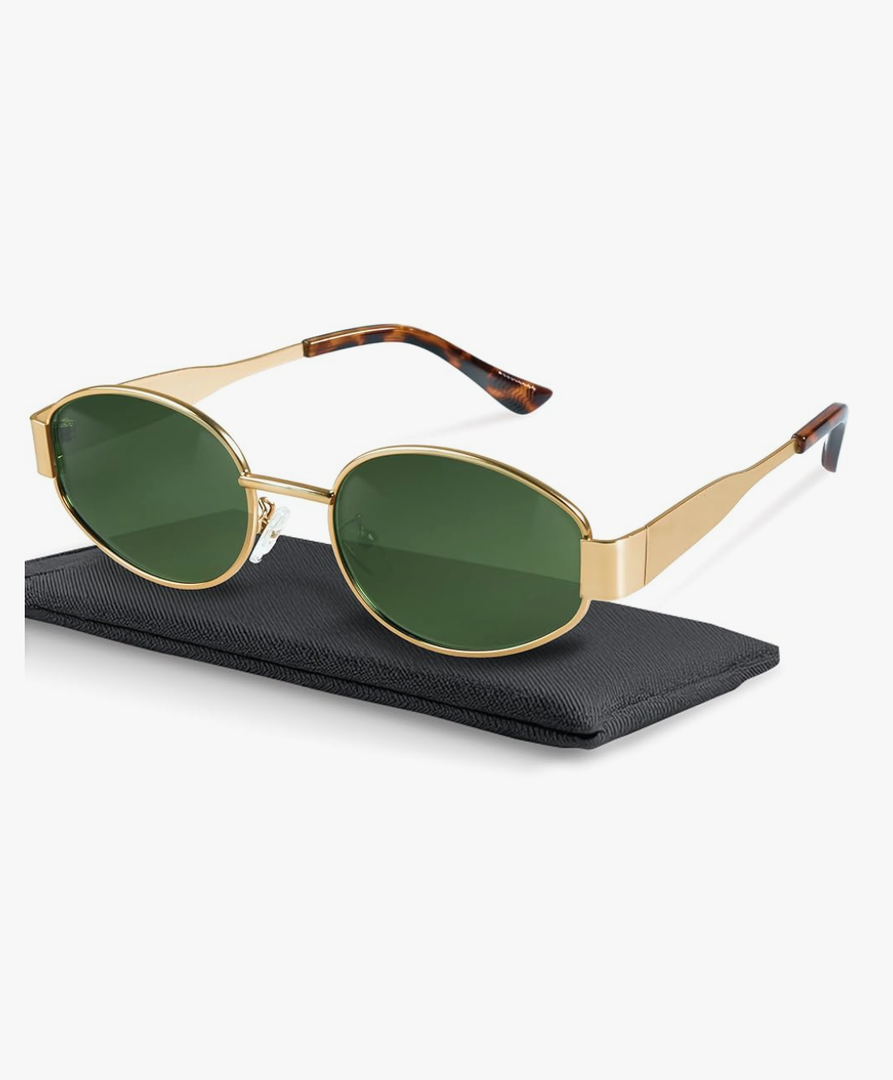livho 2025 Trendy Oval Sunglasses - Stylish Polarized Shades for Everyday - Retro Metal Frames