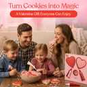 2 x DIY Valentines Day Cookie Decorating Kit  2 Heart-Shaped Cookies, Red & White Frosting Tubes & Heart Sprinkles  Fun Sweet Treat for Kids, Couples & Valentine Gifts