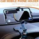 leechio 1 PC Dashboard Cell Phone Holder, 360 Degree Rotating Dashboard Phone Holder, Multifunctional Anti-slip Center Console Navigation Bracket, Suitable for 4-7 Inch Mobile Phones (Black)