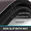 Bath Mat Rug Sets, Bathroom Mat with Toilet Mats U-Shaped Non-Slip Water Absorbent Rubber Bathroom Mats for Tub, Shower and Bathroom 20"x32"+20"x47"+20"x24", Khaki, 3 Pieces