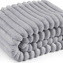 Bedsure GentleSoft Grey Throw Blanket for Couch - Cozy Soft Blankets for Women, Cute Small Fleece Throws for Girls, Light Grey, 25x35 Inches