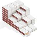60PCS Blank Matches Containers 2.24 x 1.42 x 0.59 inches White DIY Match Books Storage Boxes Bulk Match Holder with Double-Sided Striker for Wedding Bridal Baby Birthday Party Favor Empty(No Matches)
