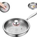 Titanium Hammered Pan Pro with Lid, 2025 New Multifunctional Ultra-Durable Scratch-Resistant Non Stick, Even Heating For Cooking (11.81IN/Lid)