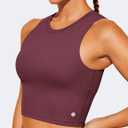 Natural Feelings Nudi Sports Bras for Women Removable Padded Yoga Tank Tops Sleeveless Fitness Workout Crop Tops (L)
