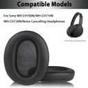WH-CH710N Replacement Earpads Ear Cushions,Ear Pads for Sony WH-CH700N, WH-CH710N, WH-CH720N Headphones, Ear Cushions with Soft Protein Leather, Ear Comfort Memory Foam (Black)