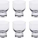 Happy Sales HSSC-6CLR2, Set of 6 Cold Glass Sake Cup Cups, Clear Glass