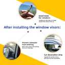 4pcs Smoke Tint with Chrome Trim Window Visors Compatible with 2015-2021 Lexus NX200t NX300 NX300h AZ10 Outside Mount Tape On/Clip On Style PVC Sun Rain Guard Vent
