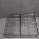 Clear Stackable Makeup Organizer with Drawer, 12''W Acrylic Storage Drawers, Cosmetic Display Case for Vanity Bathroom Countertop, Beauty Holder for Lipstick Brush Skincare Perfume (3 Pack)