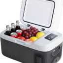 OLIXIS Portable Car Refrigerator, 17QT Single-Zone Electric Cooler for Vehicles, -4-68 Freezer Smart Control via Bluetooth with Car Battery Protection, Child Lock, 12/24V DC & 100-240V AC Powered, 16 L