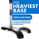 Tanner Heavy Batting Tee | Ultra Durable Hitting Tee with Weighted Claw Base for Ultimate Stability on Uneven Surfaces | Adjusts from 26-43"| Baseball Softball Slow Pitch, Standard/Adult