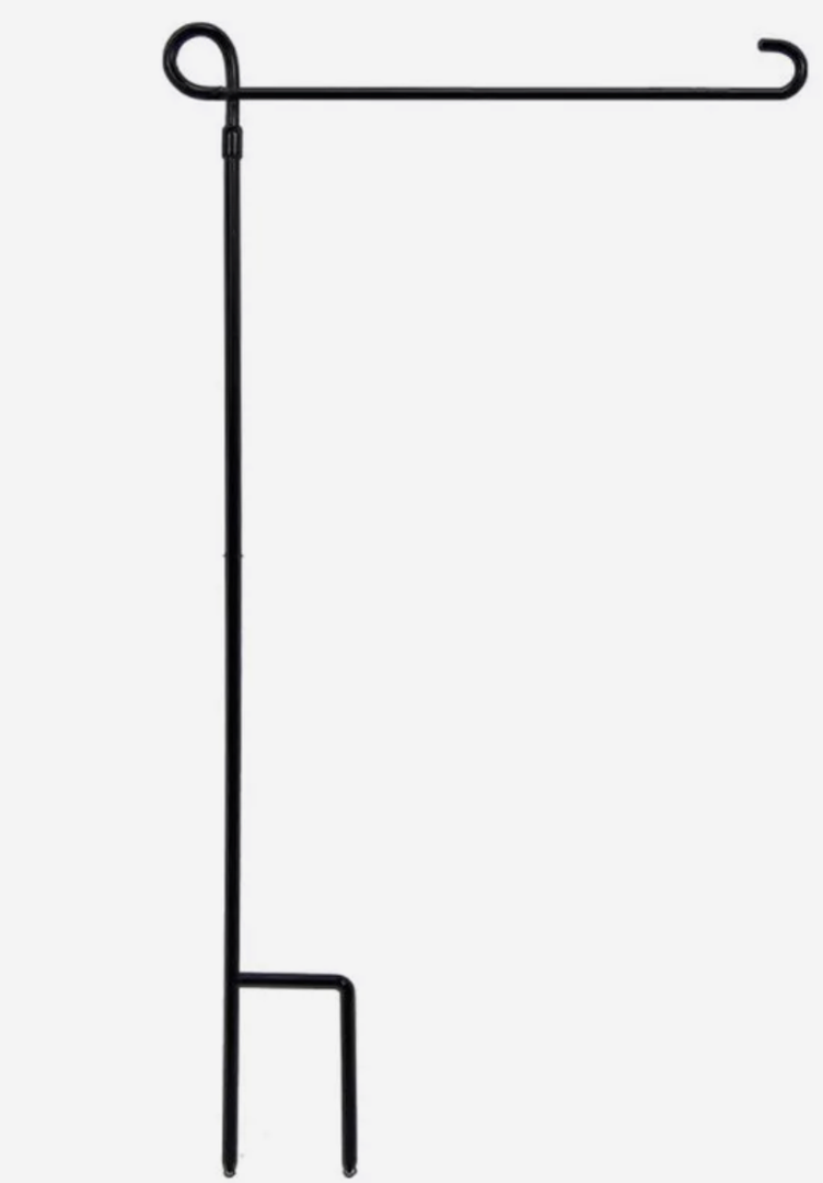Garden Flag Stand-Holder-Pole with Garden Flag Stopper and Anti-Wind Clip