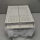 SNSLXH 5 Pack Stackable Closet Storage Basket, Multifunctional & Foldable Closet Organizer for Bathroom Kitchen Laundry Room Wardrobe Storage, Space-Saving Clothes Storage Drawer Organizer, White