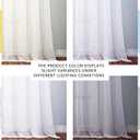 NICETOWN White Sheer Curtains & Drapes 96 inches Long for Living Room - Grommet Top Solid Lightweight & Airy Gauzy Window Treatments with Light Filtering for Bedroom, 2 Panels, W54 x L96