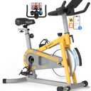 Exercise Bikes for Home,Indoor Cycling Bike with Adjustable Friction,Brake Pad Resistance Silent Belt Drive,330lbs Weight Capacity &Upgraded Version Seat for Home Cardio&Weight Loss
